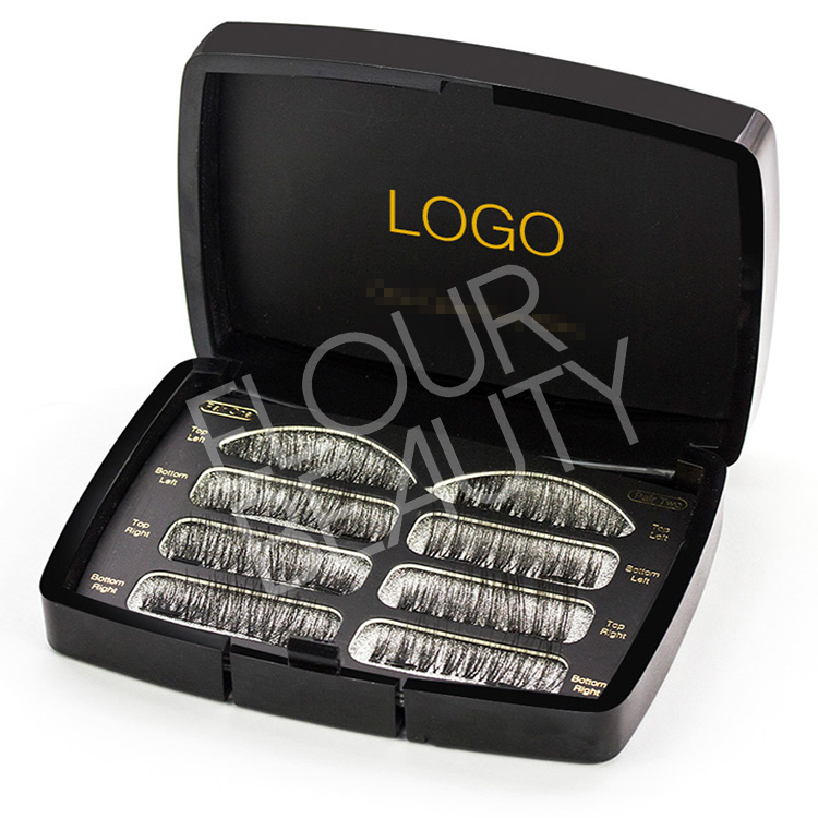 3D magnetic lashes with acrylic private label box wholesale EA90